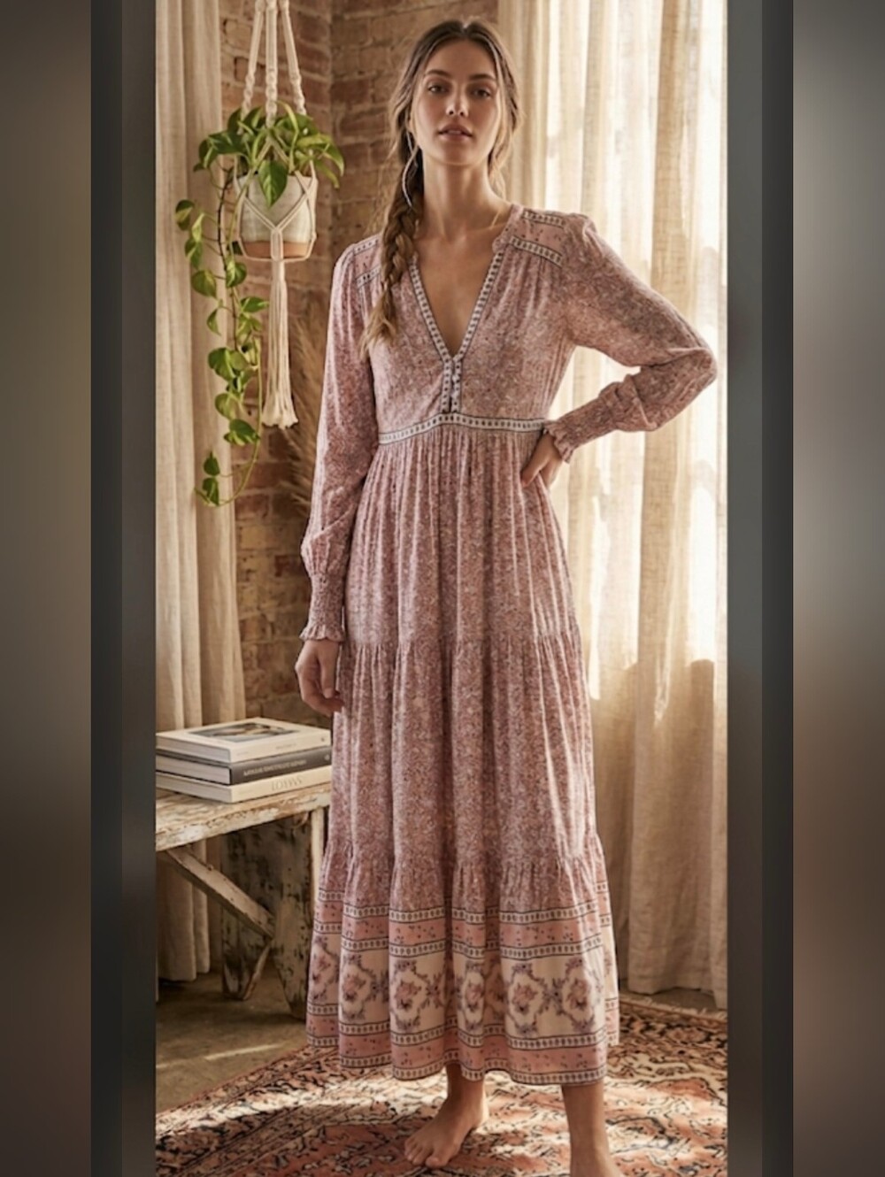 In Loom Boho Floral Maxi